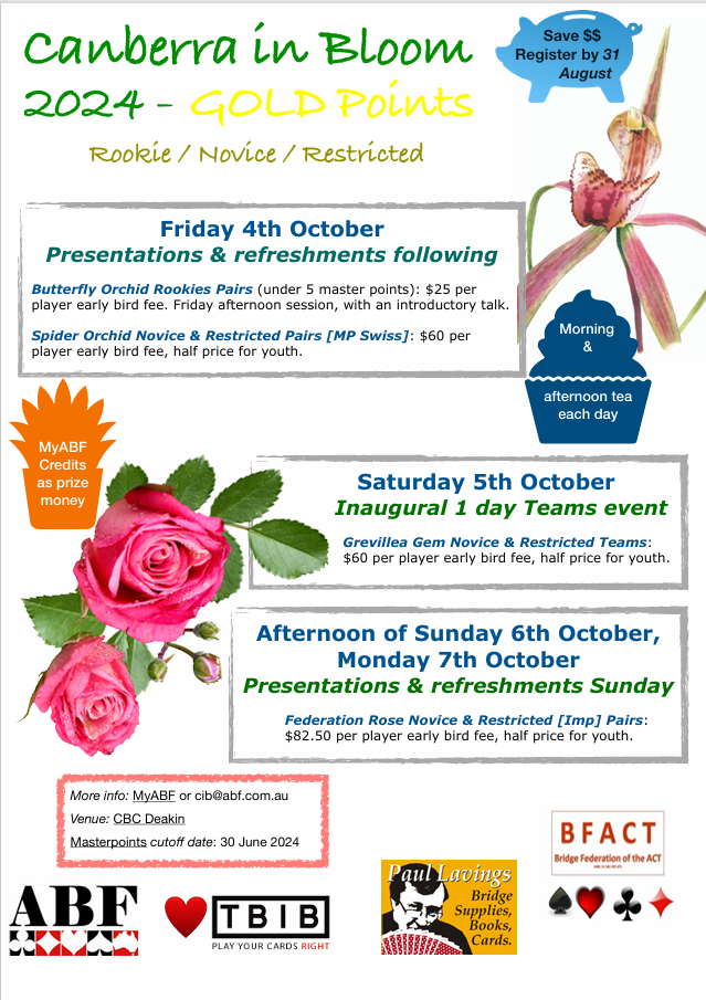 Canberra Bridge Club Canberra in Bloom 2024
